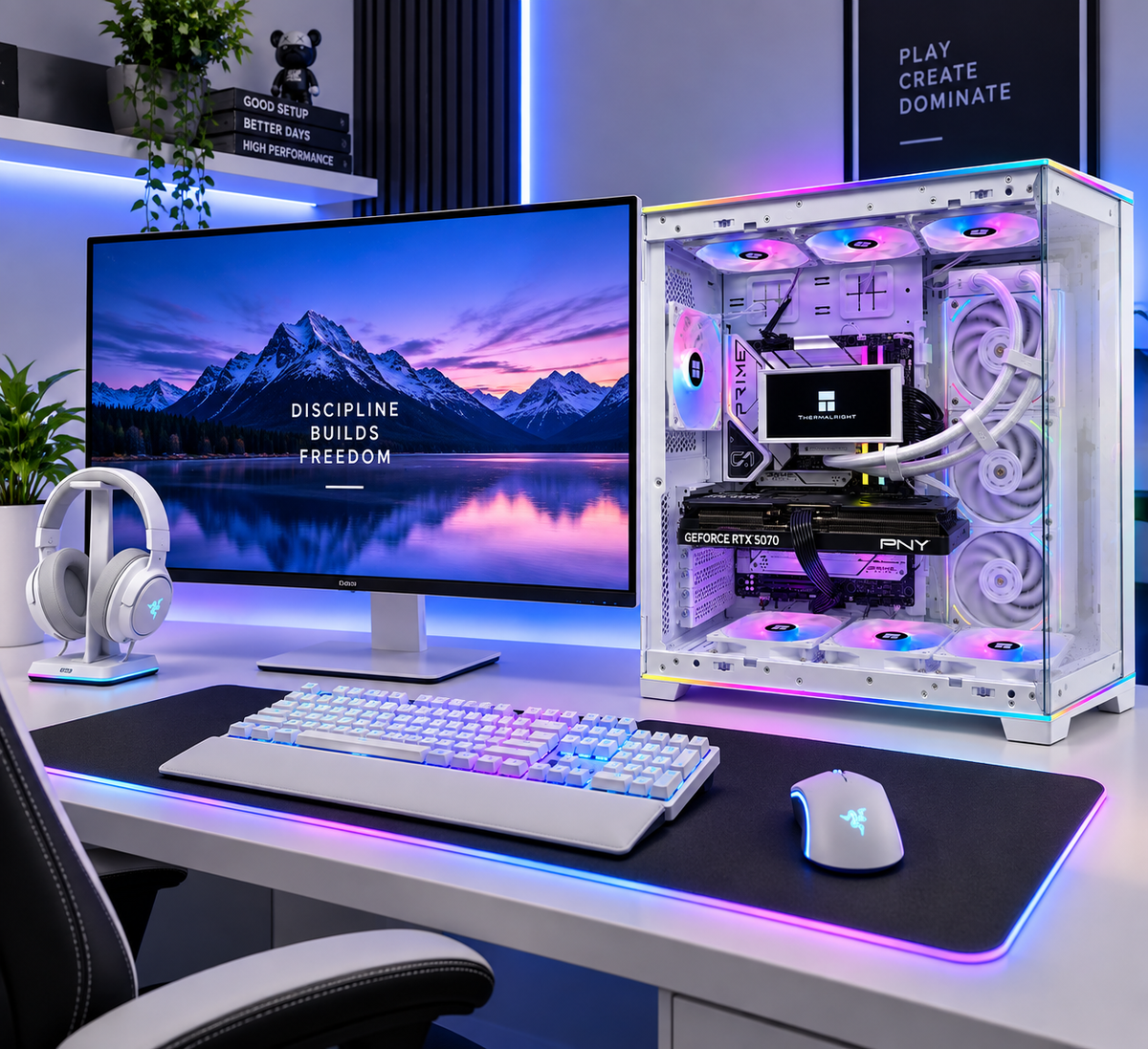 LIAN LI  RGB I9 14900K 32 GB RAM 2 TB SSD NVIDIA RTX 5070 GRAPHICS