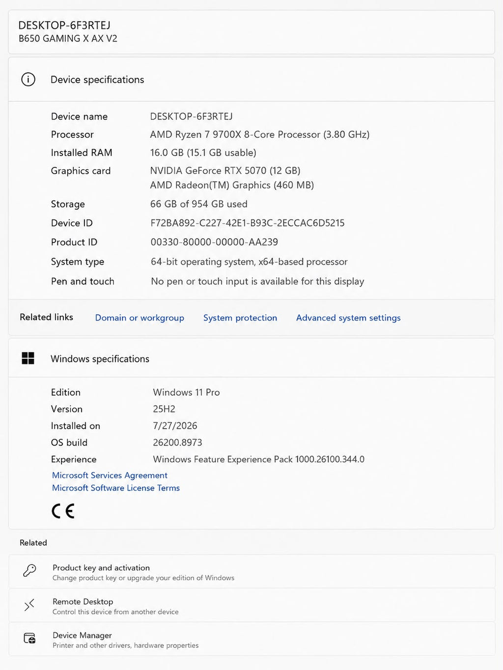 Custom Lian li Ryzen O11  7 9700x 16GB DDR5 RAM 1TB SSD NVIDIA RTX 5070 GRAPHICS